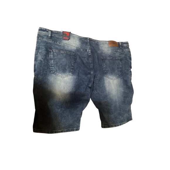 Phat Farm Mens Stretch Denim Shorts Size 46 Distressed Blue Wash Casual Wear - Picture 2 of 4